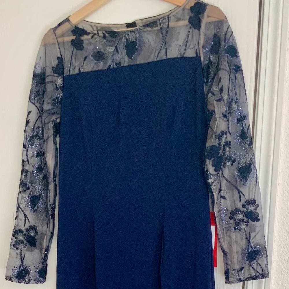 Dark Navy Carmen Marc Valvo Gown